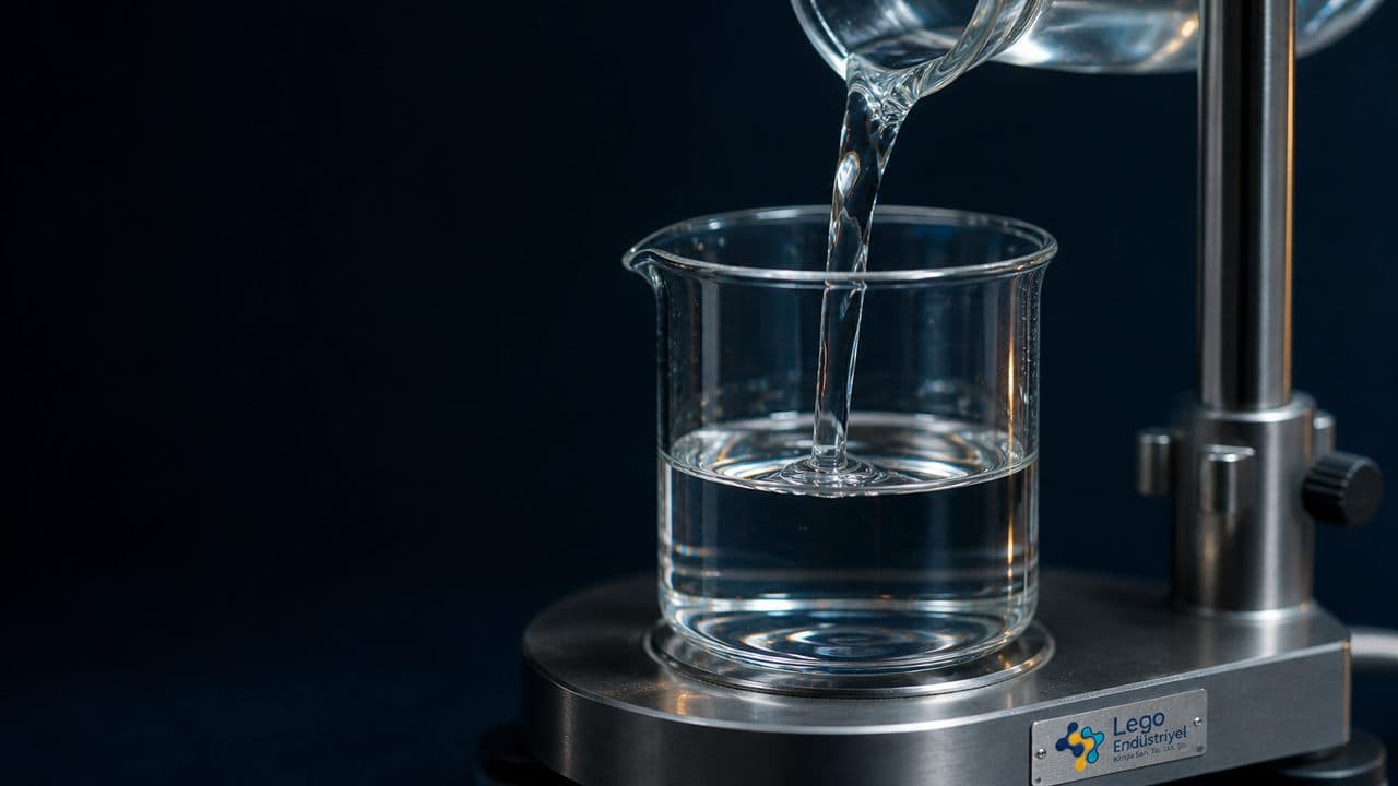 Behçere dökülen berrak solvent